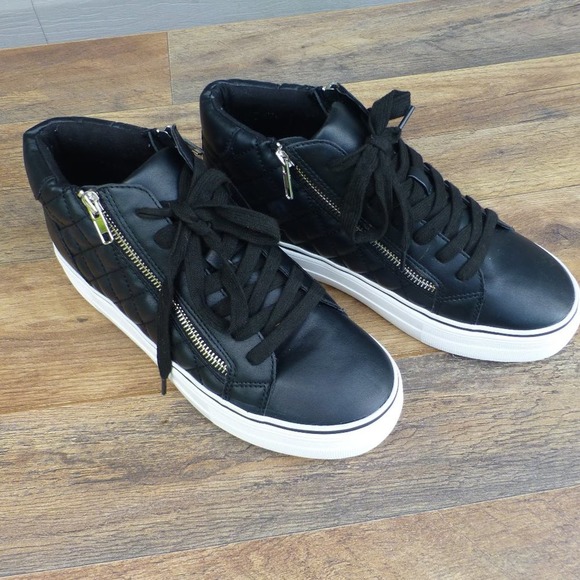 Steve Madden 9M Sneakers Lace up Zip up GRYPHON-Q - Picture 2 of 6